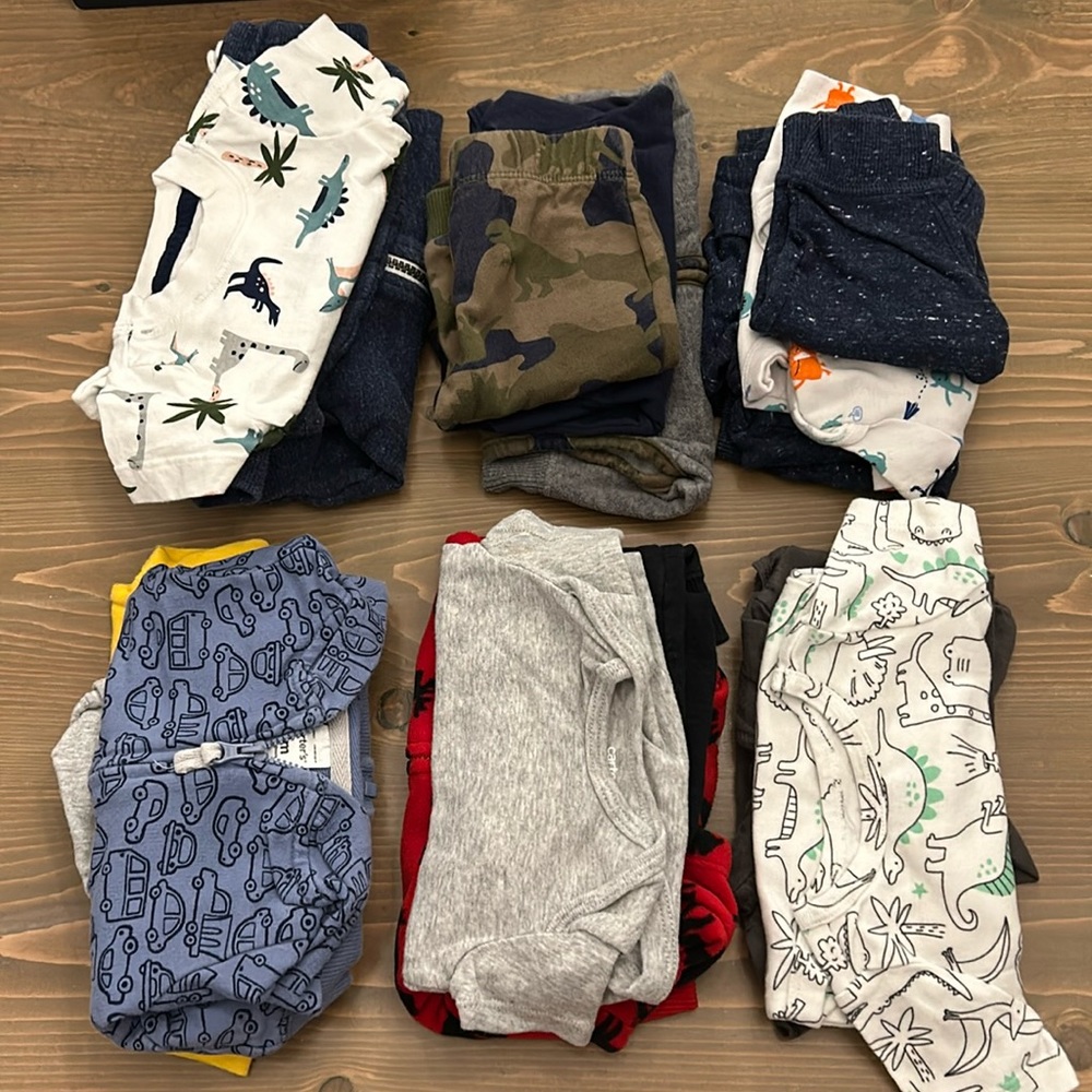 Carters 3 piece sets x6 size 3M